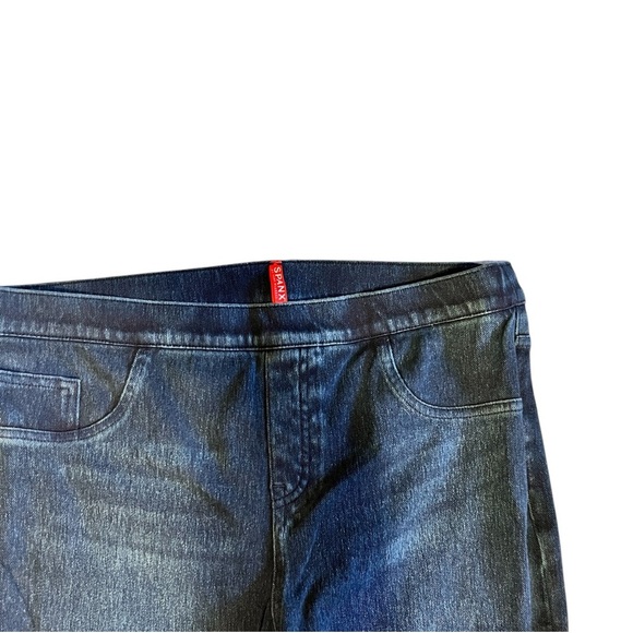SPANX by Sara Blakeley 5-Pocket High Rise Skinny Pull-on Jeggings Sz. XL Blue - Picture 4 of 6